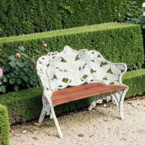 Vintage cast iron garden - iron, bench