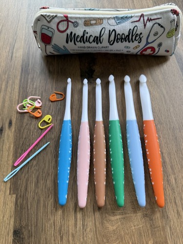 6pc crochet set - set, and