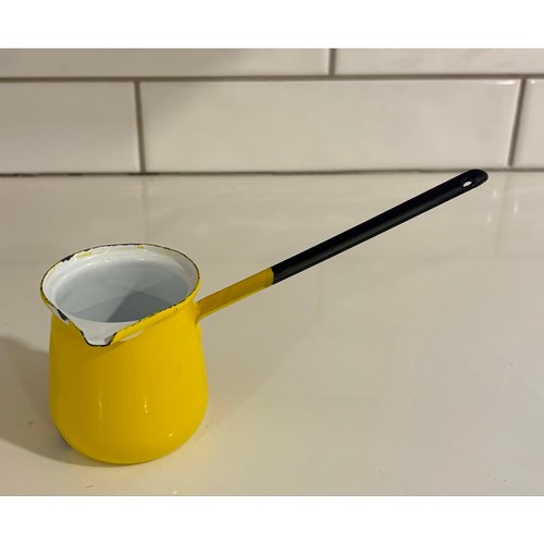 Vintage yellow enamelware - vintage,