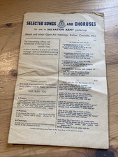Vintage Salvation Army Song & Chorus Booklet 