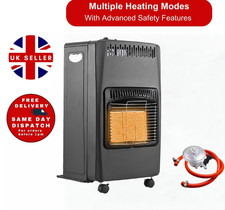 4.2kw Portable Gas Cabinet Heater Home Office Calor Butane With Hose & Regulator