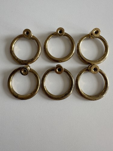 Gold tone ring drawer pulls - ring,