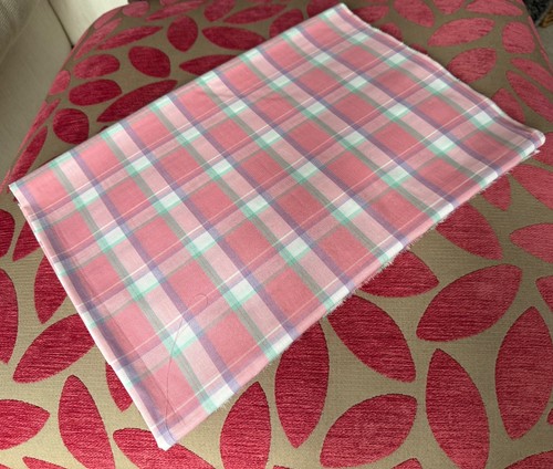 Vintage pink check cotton