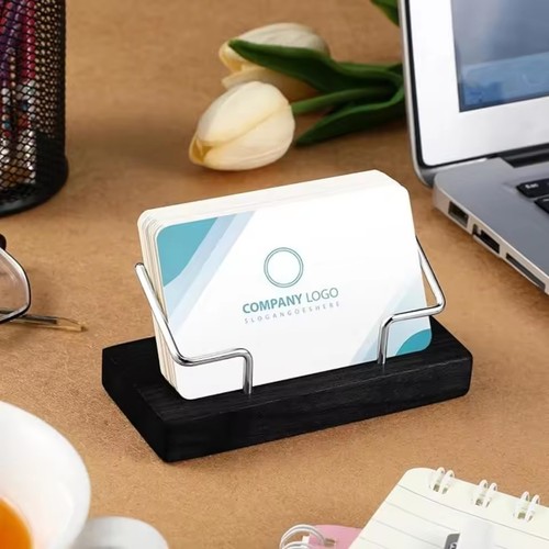 Wood business card holder - business, for