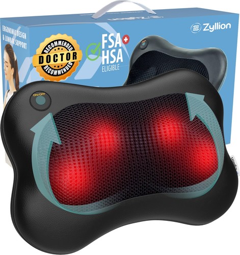 Back and neck massager with - and,