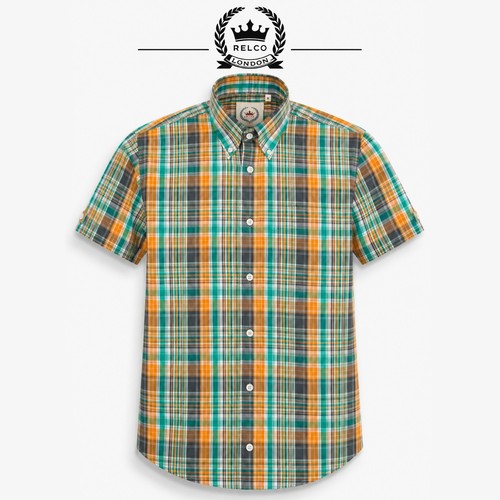 Relco check shirt green - relco,