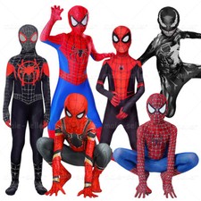 Kids SpiderMan Cosplay Costume Boys Tobey Maguire Outfit Jumpsuit Fancy Dress