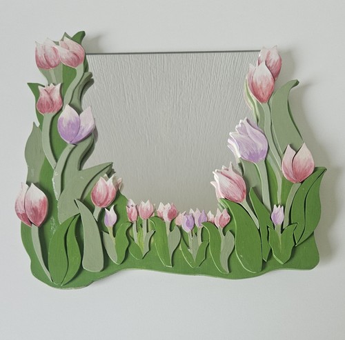 Vintage wall mirror - mirror, floral