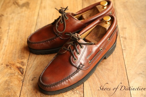 Sebago brown leather boat deck - boat,