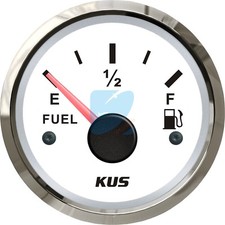 KUS Marine Fuel Level Gauge Boat Car Oil Tank Level Indicator 12/24V 52mm