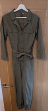 Khaki Green H&M Boiler Suit Jumpsuit Size 8 Excellent Condition with Pockets