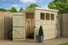 Empire 2500 Pent Garden Shed Wooden 8X6 8ft x 6ft  SHIPLAP TONGUE & GROOVE TANAL
