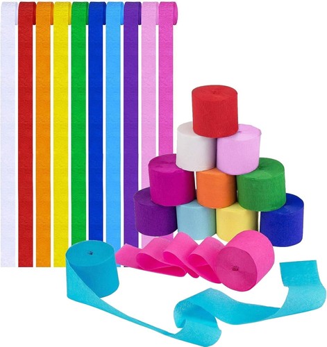 Crepe paper rolls 81ft - 3, x