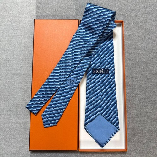Hermes tie blue navy - tie, stripe