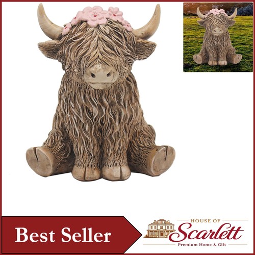 Whimsical highland cow statue - highland,