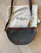 Vintage Mulberry Abbey Leather Shoulder Bag In Brown And Black