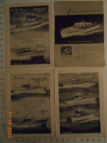 1950s wheeler yacht print - 1950s,