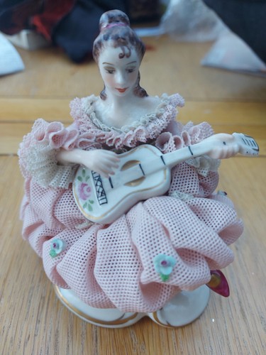 Irish dresden figure lady - dresden,