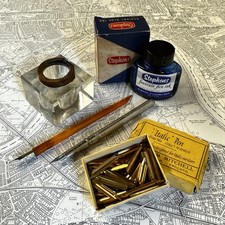Vintage Dip Pens & Nibs William Mitchell Italic Ink Pot