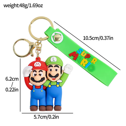 Super mario luigi keyring - super,