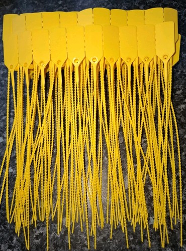 Yellow security tags pull - yellow,