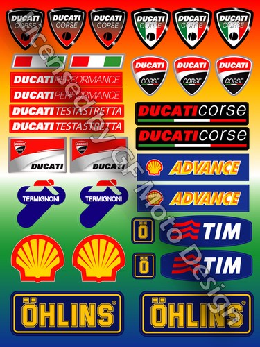 Ducati corse decal set - ducati,
