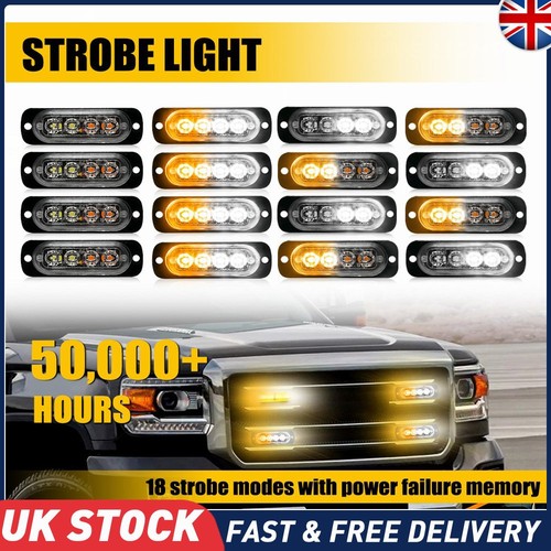 16pcs amber white - 16pcs, led