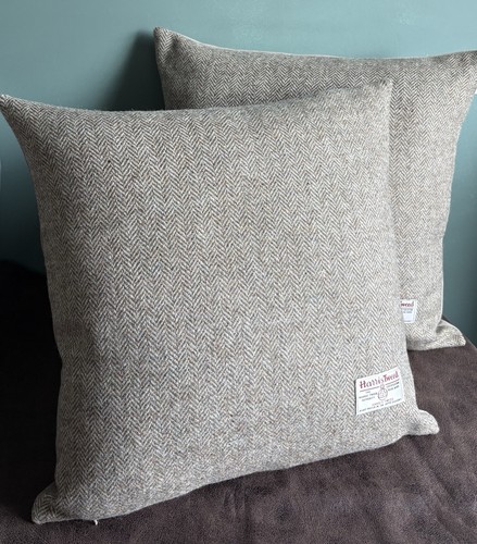 Pair harris tweed cushions - pair, of