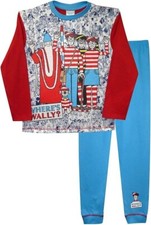 Where's Wally Boys Pyjamas Character Nightwear Age 4 - 10 Years Classic Design
