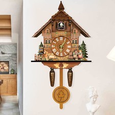 Black Forest Cuckoo Clock Exquisite Wall Clock with Bird Chiming Wall Clock