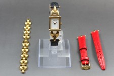 Vintage [Near MINT] GUCCI 1800L White Dial 3 Change Belt Quartz Ladies JAPAN