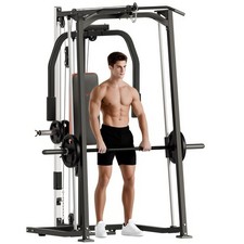 SPORTNOW Multigym, Smith Machine Power Cage for Home Gym, Weight Lifting