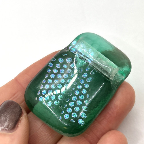 Dichroic glass pendant green - glass,