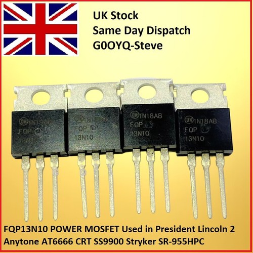 Fqp13n10 power mosfet - used, in