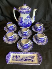 Spode Blue Italian Coffee Set