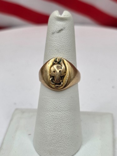 Antique 10k yellow gold - yellow, skull