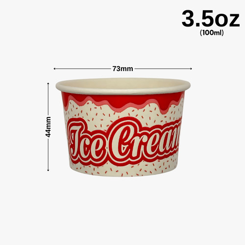 Printed paper ice - printed, cream