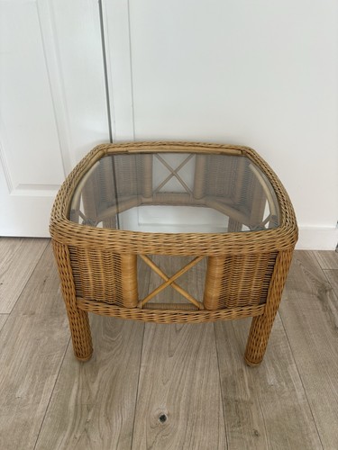 Vintage rattan wicker glass - wicker,