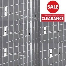 100x GRID MESH HOOKS ACCESSORY SINGLE PRONG SHOP DISPLAY 4" 6" 8" 10" 12"