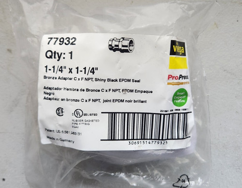 Viega propress 77932 - viega, 1-1/4"