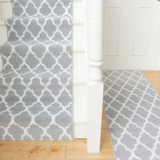 Long Modern Geometric Trellis Stair Carpet Hallway Runner Hall Stair Runners Rug