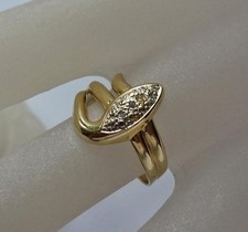 *Brilliant ring ring brilliant diamond in 585 14kt gold finger size 56