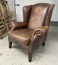 Tetrad Brown Leather Wingback