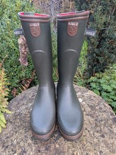 Aigle Parcours ISO Wellington Boots Bronze Green EU 47 UK12