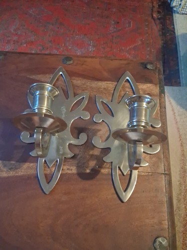 Pair stainless steel candle - stainless,