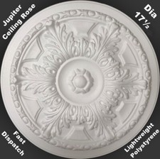 Jupiter Tough Strong lightweight Polystyrene Ceiling Rose Center Dia 17½ inch