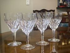 Set 4 Stuart Crystal England “Cardinal” Water Goblets Wine Glasses