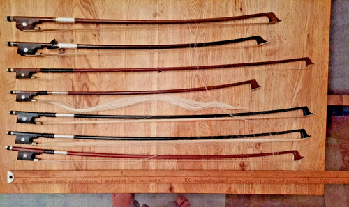 Selection vioin cello bows - of,