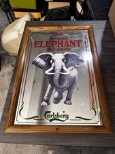 Carlsberg Brewing Imported ELEPHANT Malt Liquor Bar Beer Mirror Sign P0