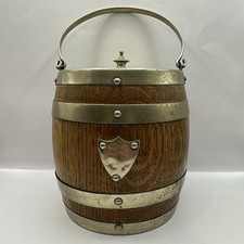 Vintage Oak & Metal Banded